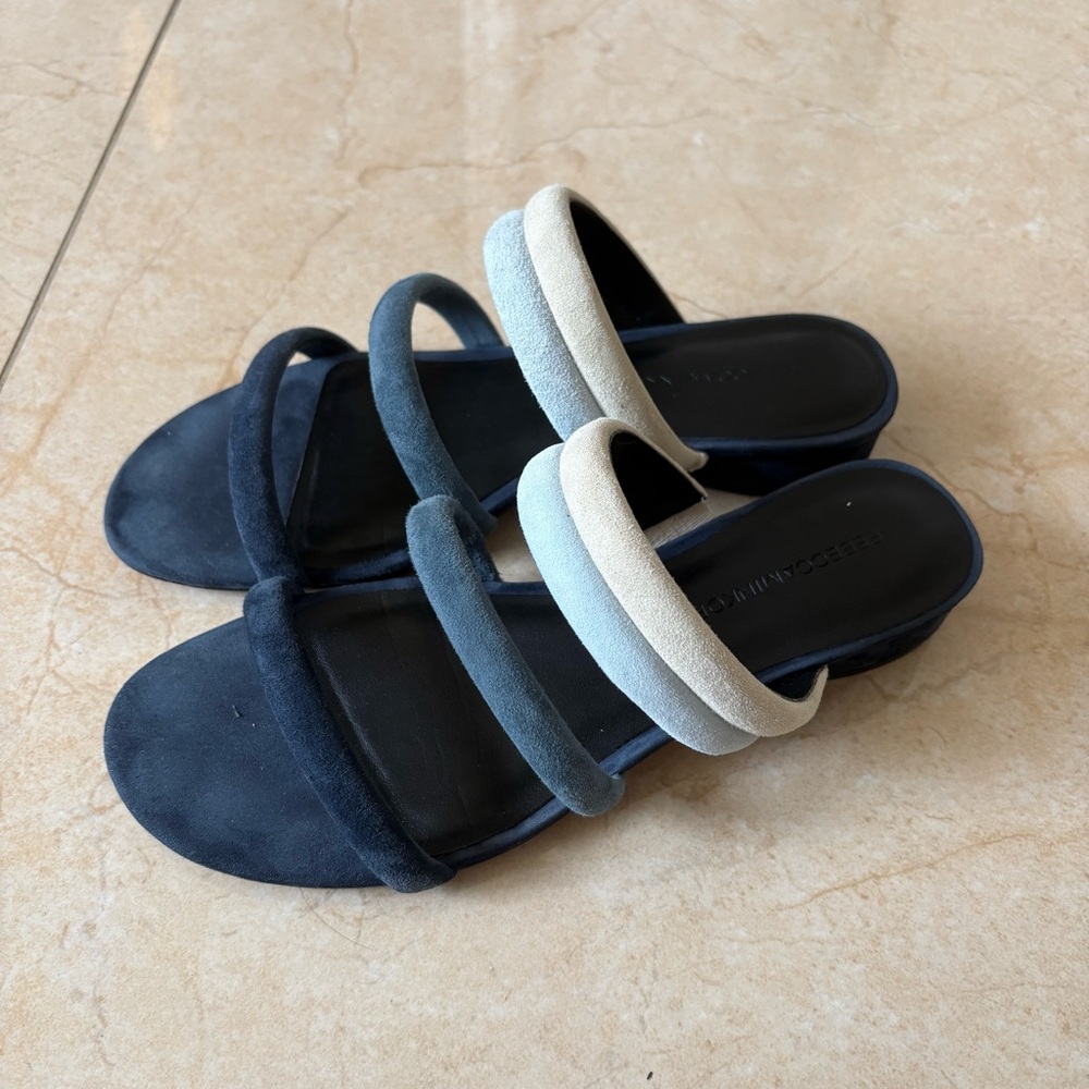 Rebecca Minkoff Blue Suede Sandals